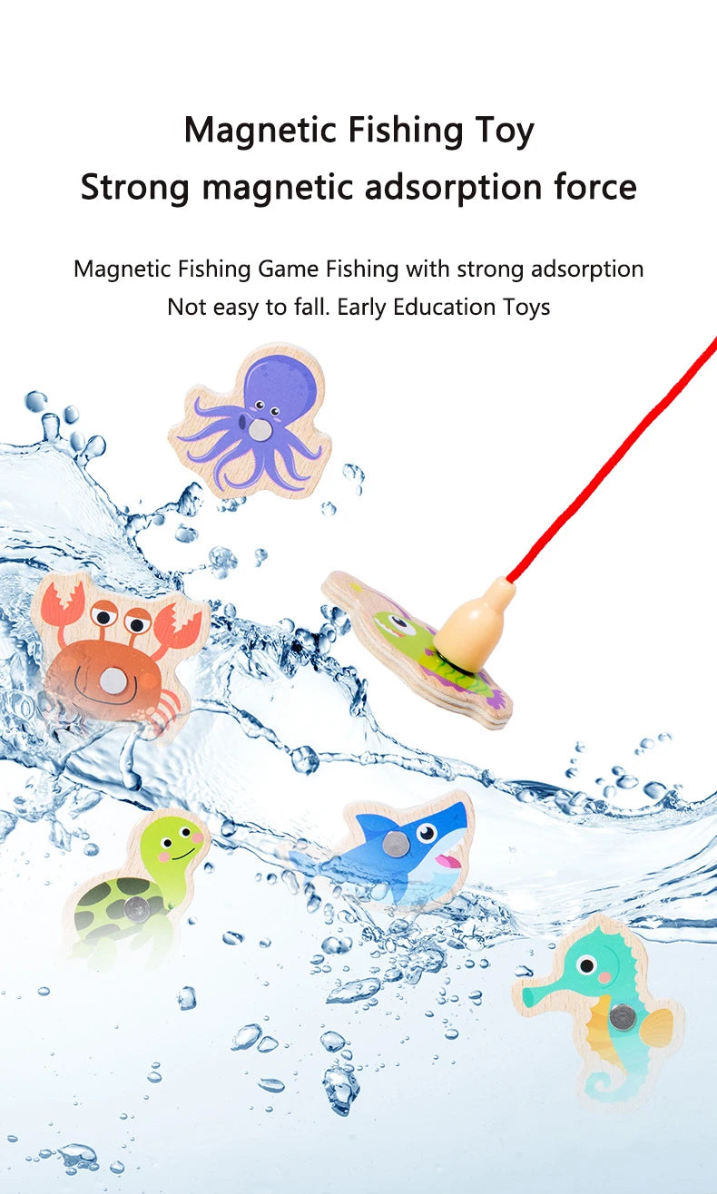 Wooden Magnetic Fishing Toys