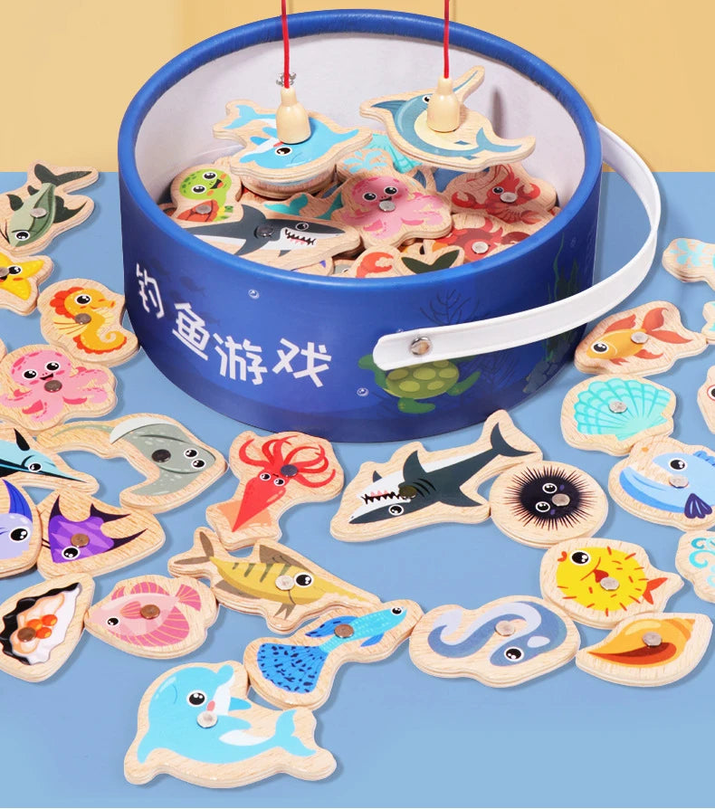 Wooden Magnetic Fishing Toys