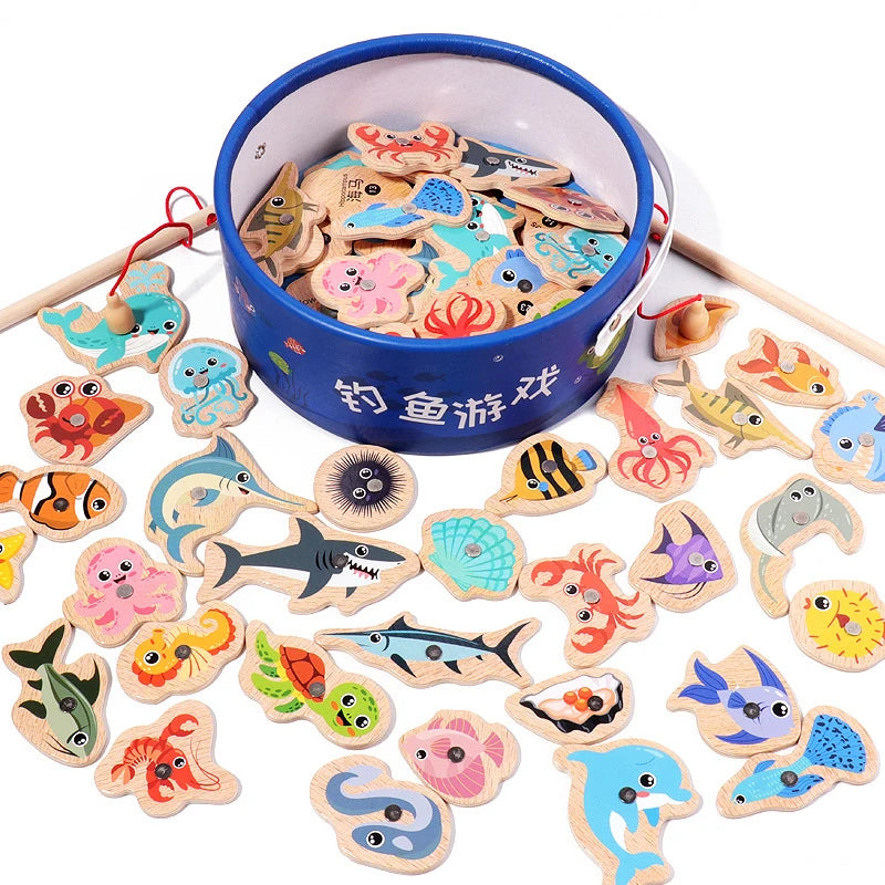 Wooden Magnetic Fishing Toys