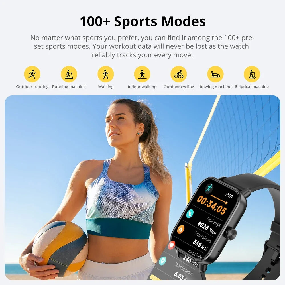 Voice Calling Smart Watch Ultra 1.9 inch Screen with 100+ sport modes