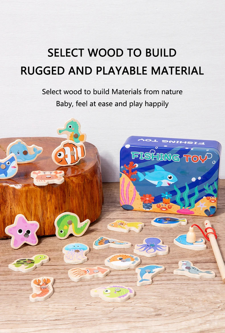 Wooden Magnetic Fishing Toys