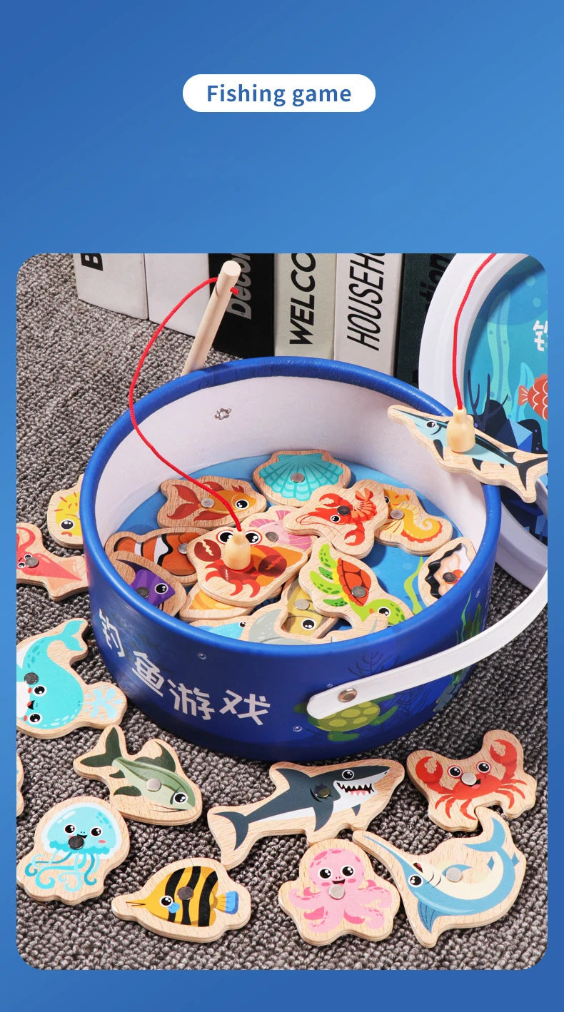 Wooden Magnetic Fishing Toys