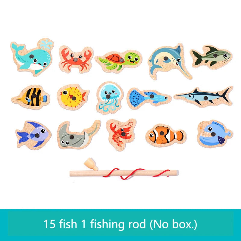 Wooden Magnetic Fishing Toys
