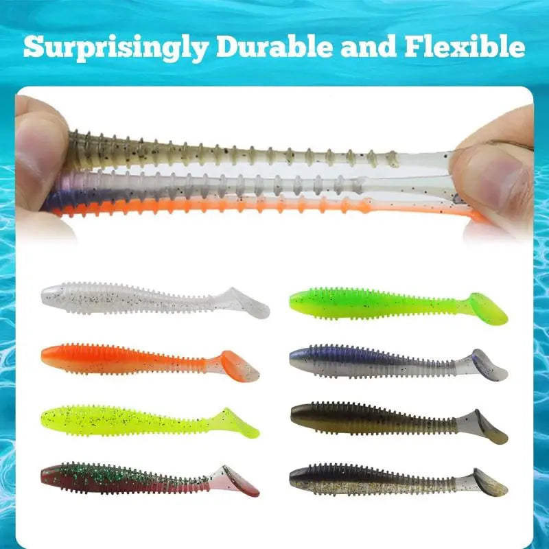 50/30/15PC Soft Fishing Lures Kit Silicone Lure Set Artificial Bait